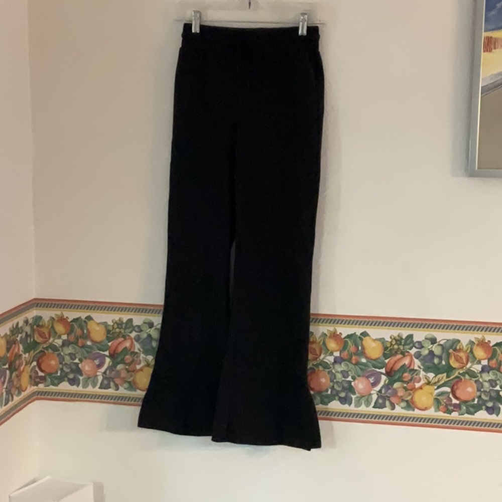 Sale! Refuge Athletics Drawstring Flare Sweatpants, Size S, Black